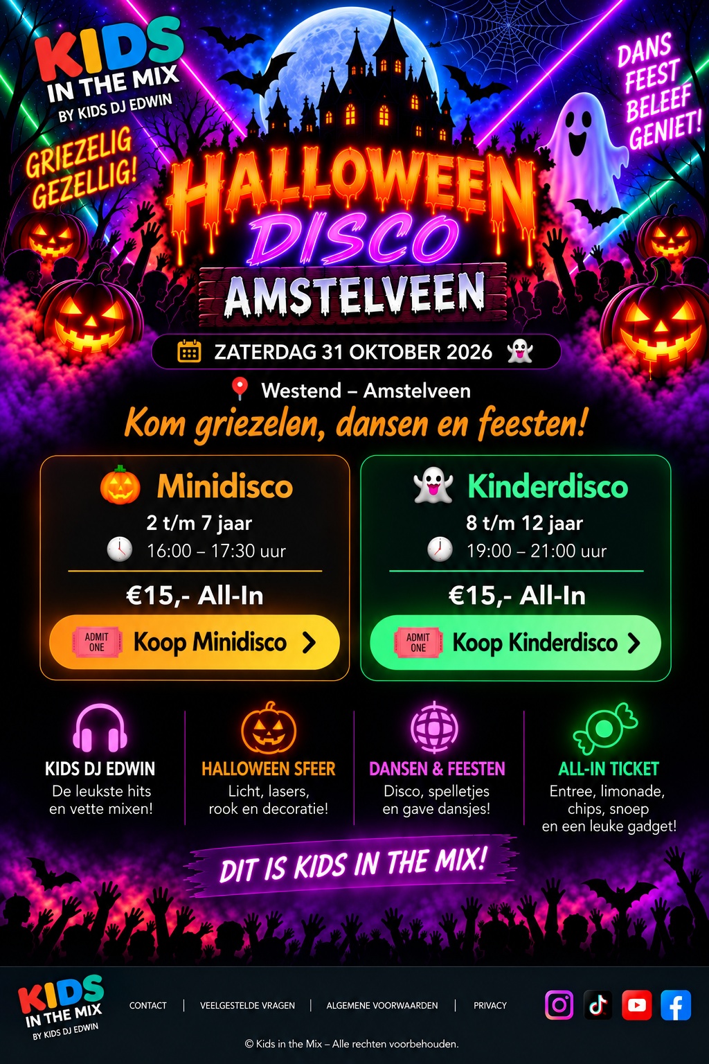Halloween Disco Amstelveen – zaterdag 31 oktober 2026 – Westend