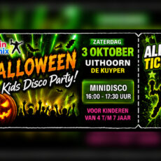 Zaterdag 3 Oktober Halloween Minidisco (2 t/m 7 jaar) De Kuyper Uithoorn
