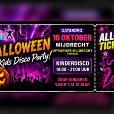 Zaterdag 10 Oktober Halloween Kinderdisco (8 t/m 12 jaar) Optisport Mijdrecht