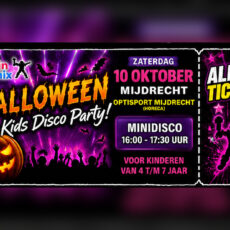 Zaterdag 10 Oktober Halloween Minidisco (2 t/m 7 jaar) Optisport Mijdrecht